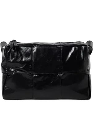 Bottega Veneta Torebki, Mężczyzna, Czarny, ONE SIZE, Czarna Skórzana Torba na Ramię