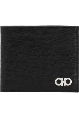 Salvatore Ferragamo Akcesoria, Mężczyzna, Czarny, ONE SIZE, Skóra, Portfel Gancini