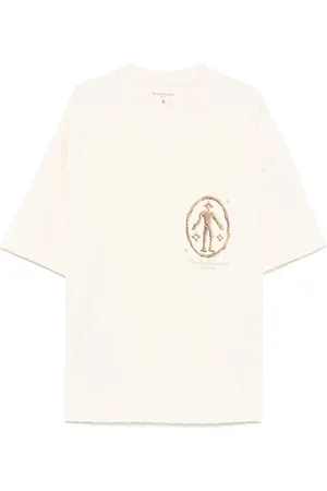 Untitled Artworks Koszulki, Mężczyzna, Beżowy, M, Cream Tee Pilgrim T-shirt