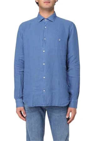 BROOKSFIELD Koszule, Mężczyzna, Niebieski, 5XL, Denim, Casual Denim Koszula Nowoczesny Styl