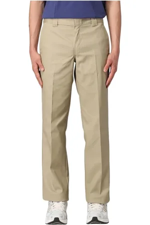Dickies Spodnie, Mężczyzna, Beżowy, W34, Khaki Straight Leg Spodnie Robocze