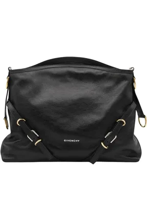 Givenchy Torebki, Kobieta, Czarny, ONE SIZE, Czarna skórzana torba na ramię z klamrami