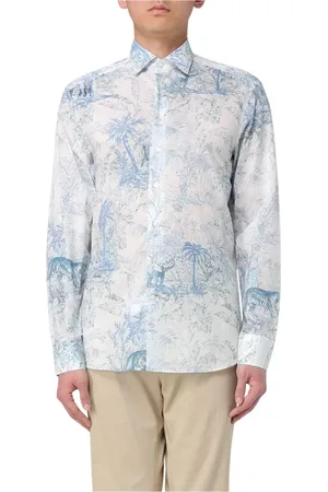 Etro Koszule, Mężczyzna, Wielobarwność, 3XL, Jungle Koszula Długie Rękawy Stylowy Design