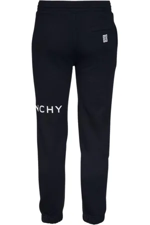 Givenchy Spodnie, Mężczyzna, Czarny, L, Czarne Logo Print Joggers