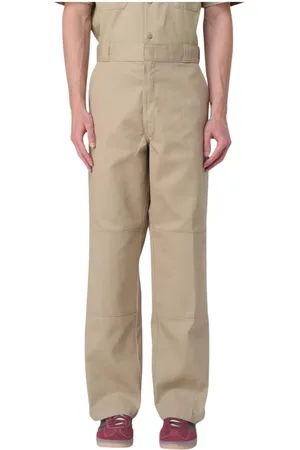 Dickies Spodnie, Mężczyzna, Zielony, W36, Luźne Spodnie Proste w Kolorze Khaki