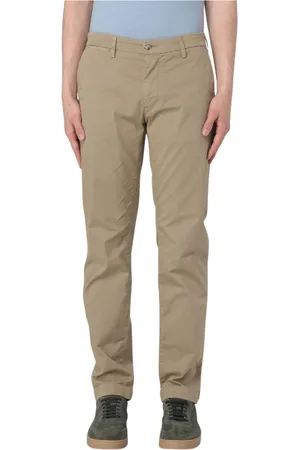 RE-HASH Spodnie, Mężczyzna, Beżowy, W30, Eleganckie Spodniey Slim Fit