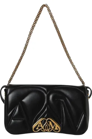 Alexander McQueen Torebki, Kobieta, Czarny, ONE SIZE, Pikowana Torba na Ramię dla Kobiet