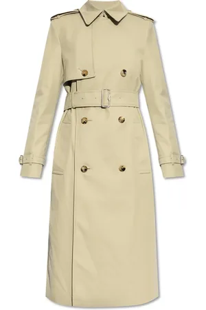 Burberry Płaszcze, Kobieta, Beżowy, 3XS, Bawełna, Płaszcz trencz z paskiem