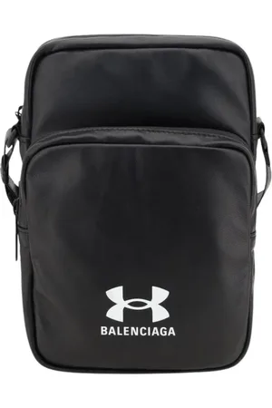 Balenciaga Torebki, Mężczyzna, Czarny, ONE SIZE, Len, Czarna Skórzana Crossbody Torba na ramię