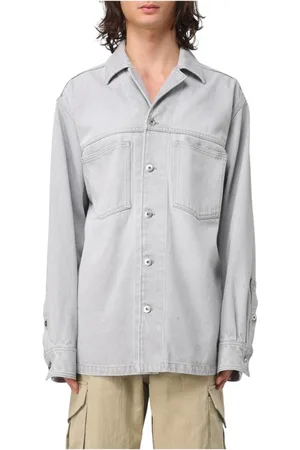 Bottega Veneta Koszule, Mężczyzna, Szary, S, Denim, Szara Koszula Dżinsowa, Wielofunkcyjny Styl