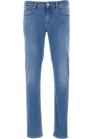 RE-HASH Jeansy, Mężczyzna, Niebieski, W35, Niebieskie Jeansyy dla Mężczyzn Stylowe Ss 24