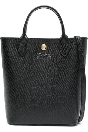 Longchamp Torebki, Kobieta, Czarny, ONE SIZE, Zamsz, Czarna Skórzana Torba na Ramię