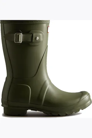 Hunter Buty, Kobieta, Zielony, 38 EU, Krótkie ciemnozielone kalosze Wellington