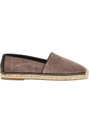 Brunello Cucinelli Buty, Mężczyzna, brązowy, 43 EU, Espadryle z Detalami ze Skóry