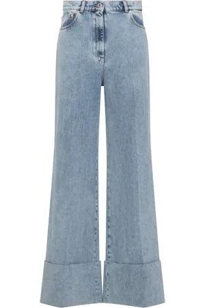 Lanvin Jeansy, Kobieta, Niebieski, 2XS, Niebieskie Bawełniane Spodnie dla Kobiet