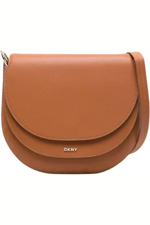 DKNY Torebki, Kobieta, brązowy, ONE SIZE, Skórzana torba na ramię