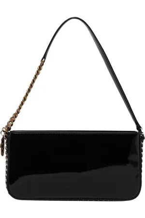 Stella McCartney Torebki, Kobieta, Czarny, ONE SIZE, Fioletowa Torba na Ramię z Łańcuchem