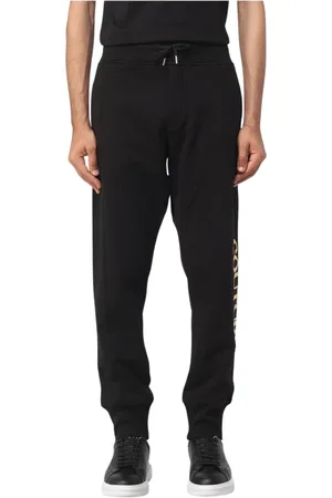 VERSACE Spodnie, Mężczyzna, Czarny, S, Stylowe czarne spodnie dresowe