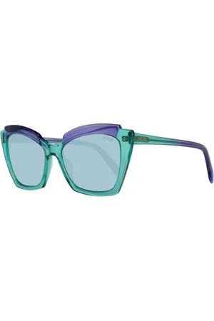 Emilio Pucci Akcesoria, unisex, Zielony, ONE SIZE, Zielone Okulary Przeciwsłoneczne Cat Eye