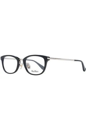 Max Mara Akcesoria, Kobieta, Czarny, ONE SIZE, Czarne Okulary Optyczne Damskie Styl Prostokątny