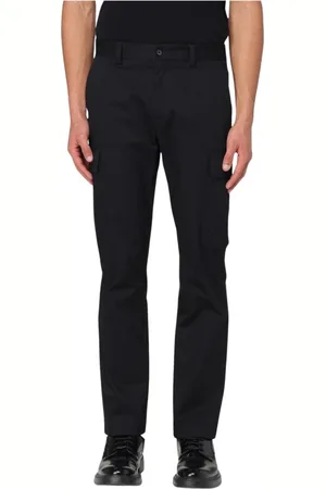 Dolce & Gabbana Spodnie, Mężczyzna, Czarny, L, Czarne Spodnie Cargo z Kieszeniami