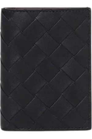 Bottega Veneta Akcesoria, Mężczyzna, Czarny, ONE SIZE, Luksusowa Skórzana Portmonetka Czarna
