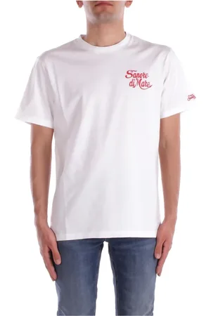 MC2 SAINT BARTH Koszulki, Mężczyzna, Biały, XL, Logo Front Pocket T-shirt Polos