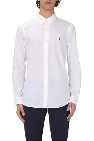 Ralph Lauren Koszule, Mężczyzna, Biały, XL, Klasyczna Biała Koszula z Długim Rękawem