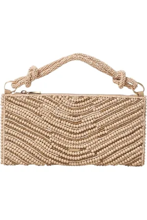 Cult Gaia Torebki, Kobieta, Beżowy, ONE SIZE, Elegancka Pleciona Torba na Ramię