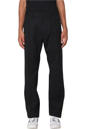 Dsquared2 Spodnie, Mężczyzna, Czarny, S, Czarne Spodnie Straight-Leg
