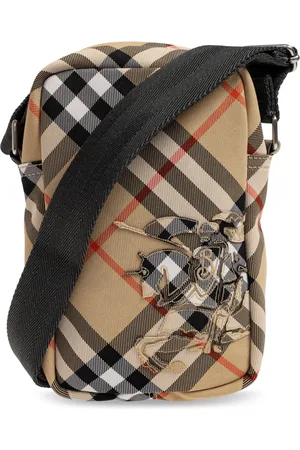 Burberry Torebki, Mężczyzna, Beżowy, ONE SIZE, Torebka na telefon na ramię w kratę