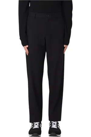 Armani Exchange Spodnie, Mężczyzna, Czarny, W31, Stylowe Czarne Spodnie Straight-Leg