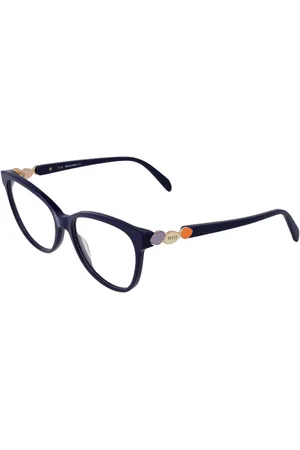 Emilio Pucci Akcesoria, Kobieta, Czarny, ONE SIZE, Niebieskie Okulary Optyczne Cat Eye