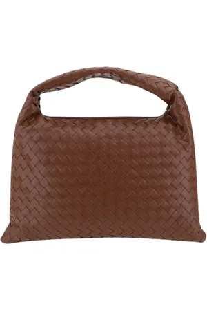 Bottega Veneta Torebki, Kobieta, brązowy, ONE SIZE, Beżowa Skórzana Torba na Ramię