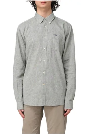 Barbour Koszule, Mężczyzna, Zielony, M, Elegancka Koszula z Długim Rękawem