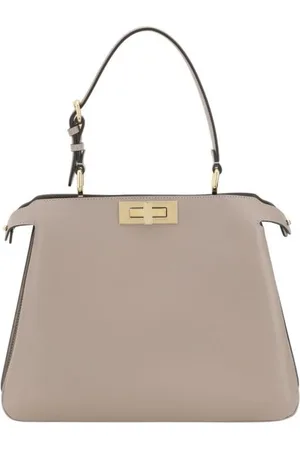 Fendi Torebki, Kobieta, Szary, ONE SIZE, Elegancka Torebka Peekaboo z Skóry