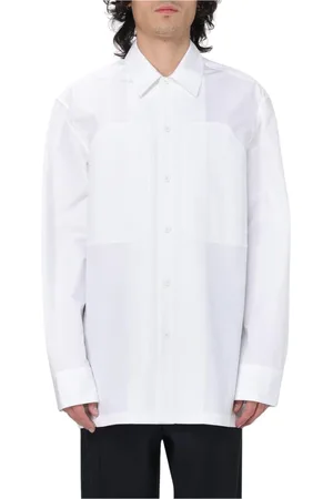 Jil Sander Koszule, Mężczyzna, Biały, L, Biała Koszula z Długim Rękawem