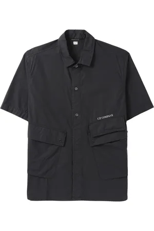 C.P. Company Koszule, Mężczyzna, Czarny, M, Bawełna, Koszulka Popeline Pocket