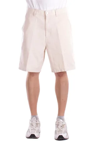 Carhartt Szorty, Mężczyzna, Beżowy, L, Beżowe Szorty Zamek Guzik