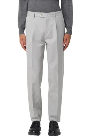 Brunello Cucinelli Spodnie, Mężczyzna, Szary, 2XL, Eleganckie Szare Spodnie Plisowane