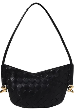Bottega Veneta Torebki, Kobieta, Czarny, ONE SIZE, Czarna Torba na Ramię z Ponadczasowym Designem
