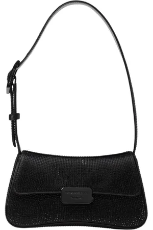 Emporio Armani Torebki, Kobieta, Czarny, ONE SIZE, Czarna Kryształowa Torba na Ramię