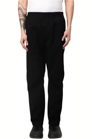 Carhartt Spodnie, Mężczyzna, Czarny, S, Czarne Spodnie Casual z Troczkami