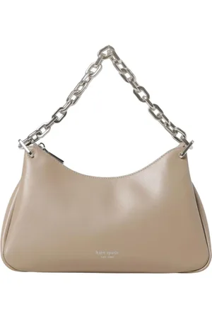 Kate Spade Torebki, Kobieta, Beżowy, ONE SIZE, Elegancka Skórzana Torba na Ramię z Zamknięciem na Zamek