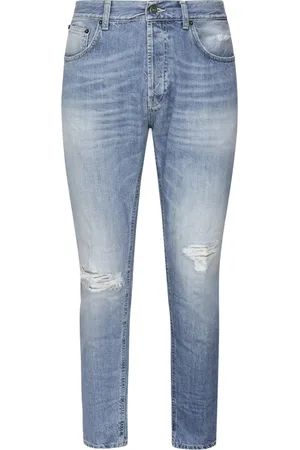 Dondup Jeansy, Mężczyzna, Niebieski, W32, Niebieskie Jeansyy Slim Fit Niski stan