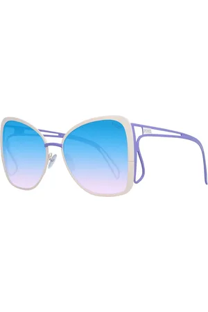 Emilio Pucci Akcesoria, Kobieta, Niebieski, ONE SIZE, Kremowe Okulary Przeciwsłoneczne Motyl Gradient