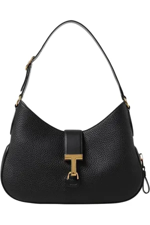 Tom Ford Torebki, Kobieta, Czarny, ONE SIZE, Czarna skórzana torba na ramię