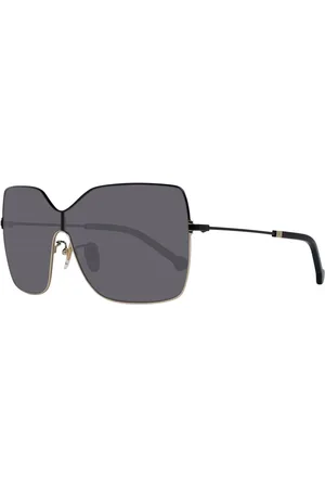 Carolina Herrera Akcesoria, Kobieta, Czarny, ONE SIZE, Czarne Okulary Przeciwsoneczne Mono Soczewka