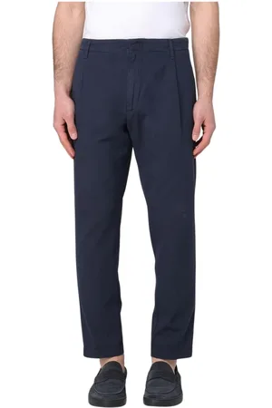 Dondup Spodnie, Mężczyzna, Niebieski, W32, Stylowe Zielone Męskie Spodnie Casual