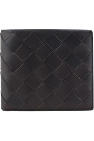 Bottega Veneta Akcesoria, Mężczyzna, brązowy, ONE SIZE, Brązowa Skórzana Portmonetka
